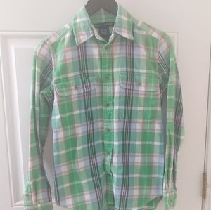 Ralph Lauren Women's Plaid Button down shirt sz 8